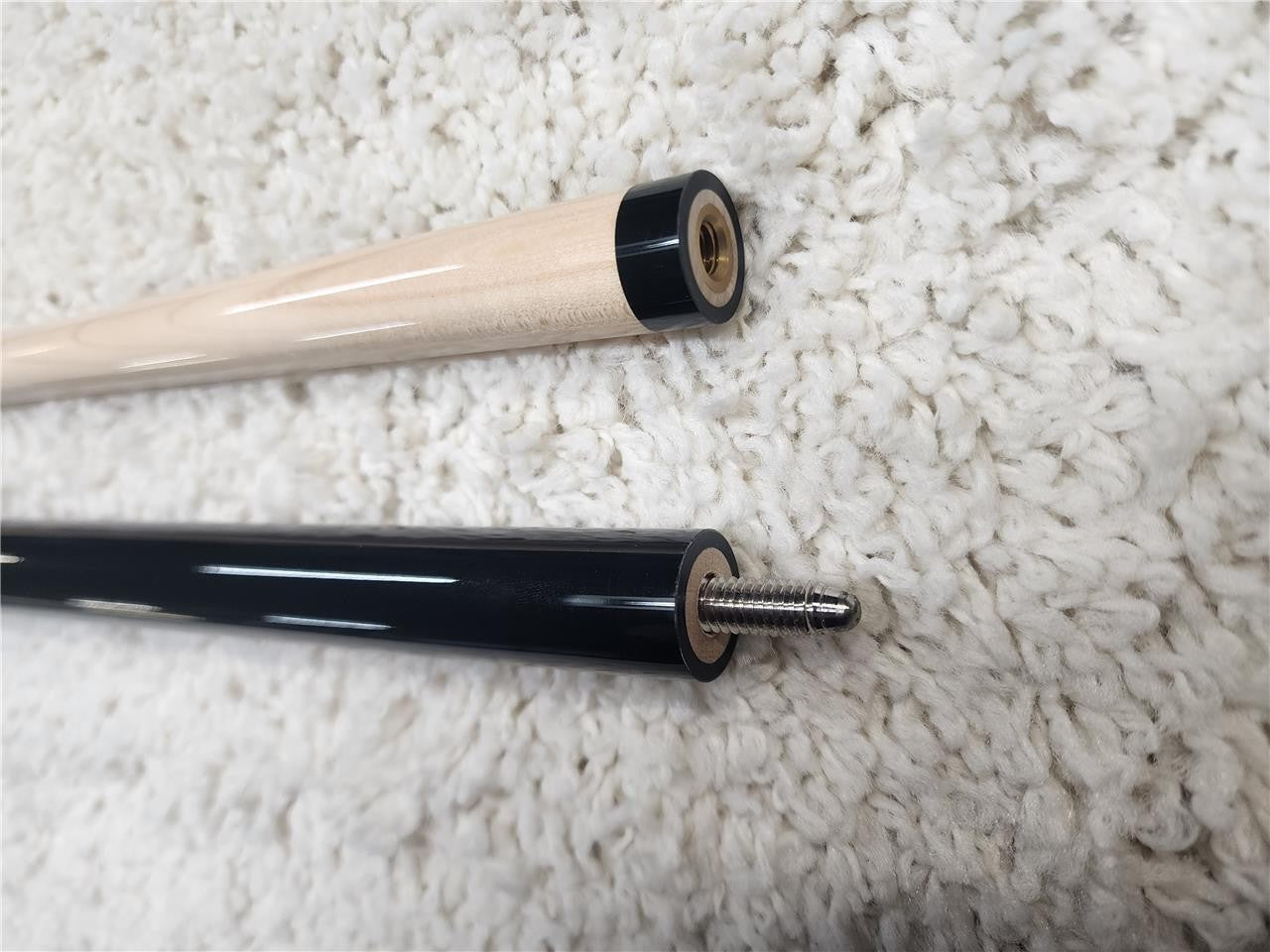 KODA POOL CUE KD20 Black Butt w/ Palm Wood Decal Wrap & Maple Shaft 19 oz 12.75