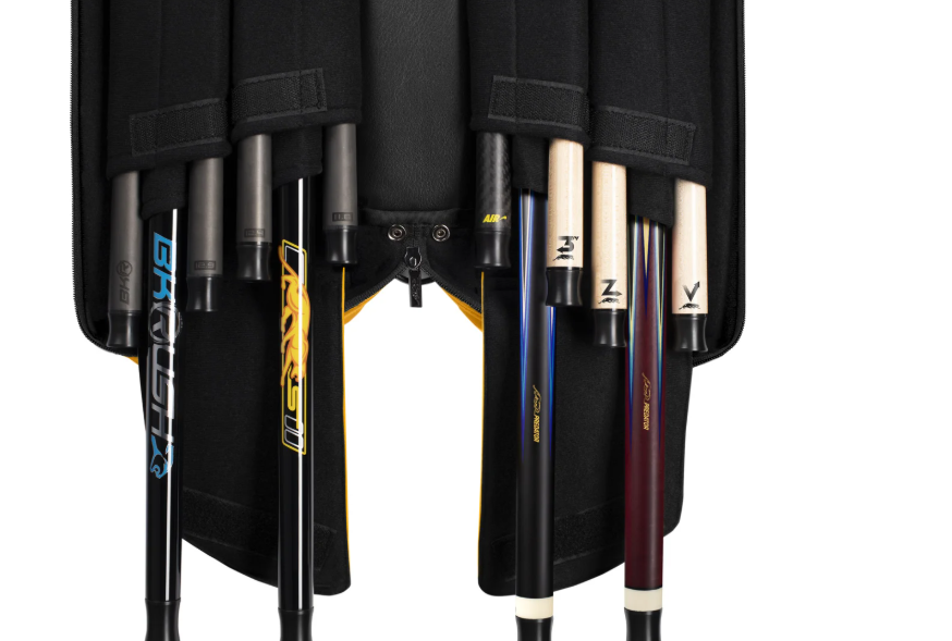 Predator Roadline Black/Yellow Soft Pool Cue Case - 4 Butts x 8 Shafts