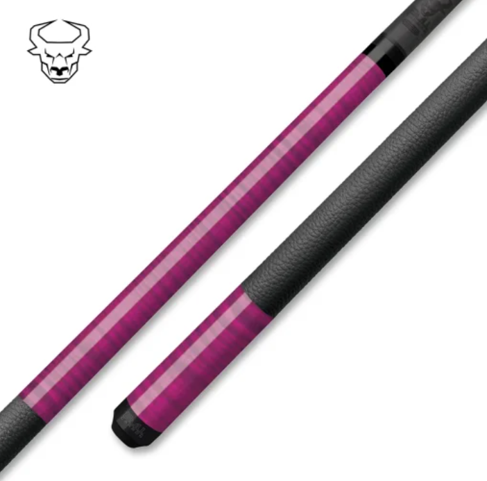 Bull Carbon BCC3 Pool Cue – Pink Curly Maple - Carbon Fiber Shaft – Uni‑Loc