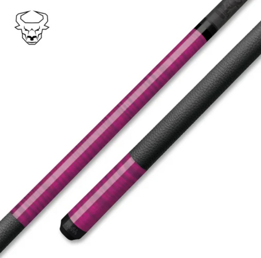 Bull Carbon BCC3 Pool Cue – Pink Curly Maple - Carbon Fiber Shaft – Uni‑Loc