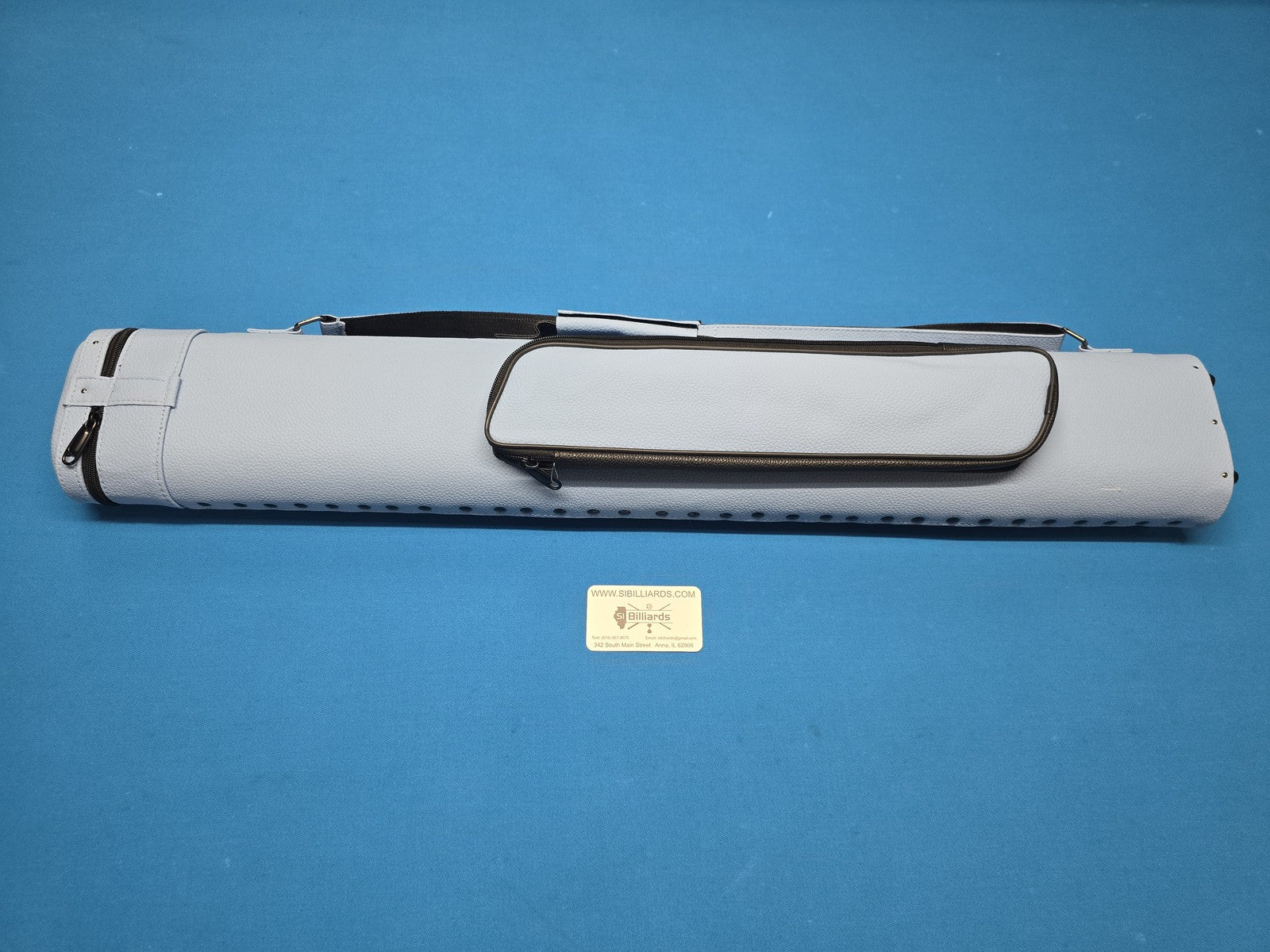 Koda C24UH-BR Hard Pool Cue Case for 2 Butts & 4 Shafts - Blue Leatherette