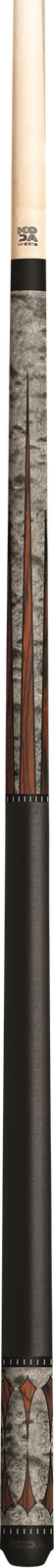 KODA Gray-Stained Maple with Cocobolo Points Graphic Pool Cue - KD49 19oz 13mm