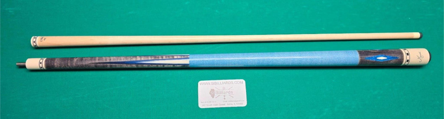 Meucci Economy Cure 7 Blue Pool Cue 19oz w/ 12.5mm Pro Shaft! Free Hard Case!