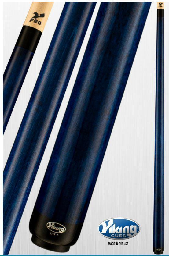 Viking B2007 Wrapless Pool Cue w/ 13 mm V PRO Shaft (Ocean Blue) - Free Shipping