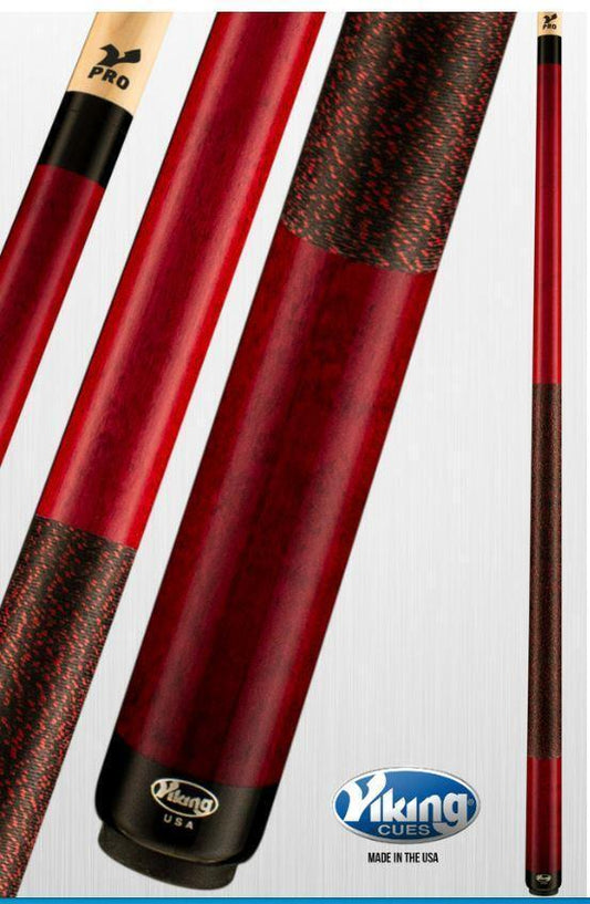 Viking B2212 Linen Wrap Pool Cue w/ 13 mm V PRO Shaft (Black Cherry) - Free Ship