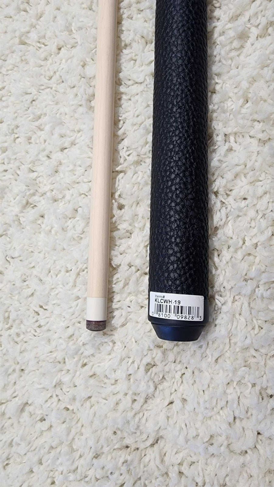 K2 Pool Cue KLCWH White w/ Leather Wrap Play Cue w/ Low Deflection 11.75MM Shaft
