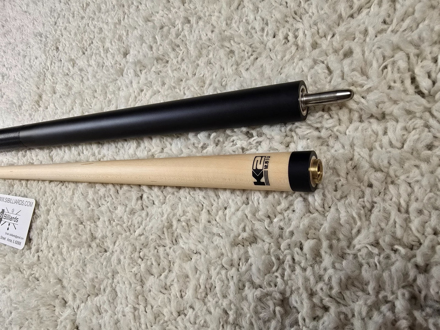 K2 Pool KLB14 Cue Matte Black With Purple W/ K2 LD 12.5MM Shaft!