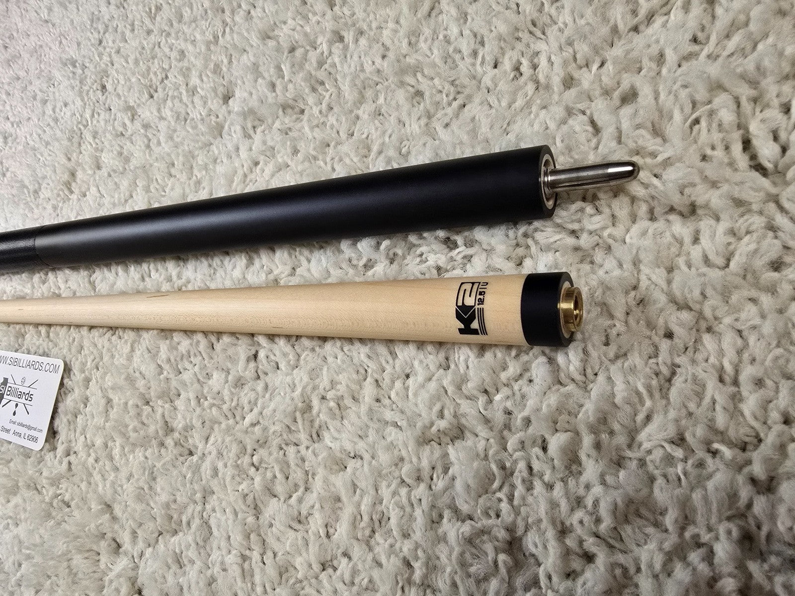 K2 Pool KLB14 Cue Matte Black With Purple W/ K2 LD 12.5MM Shaft!