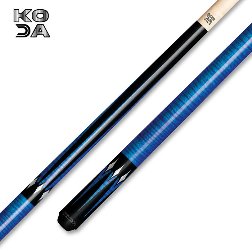 KODA KD46BL Pool Cue Black Blue Maple No Wrap 12.5mm Le Pro Tip (67 chars)