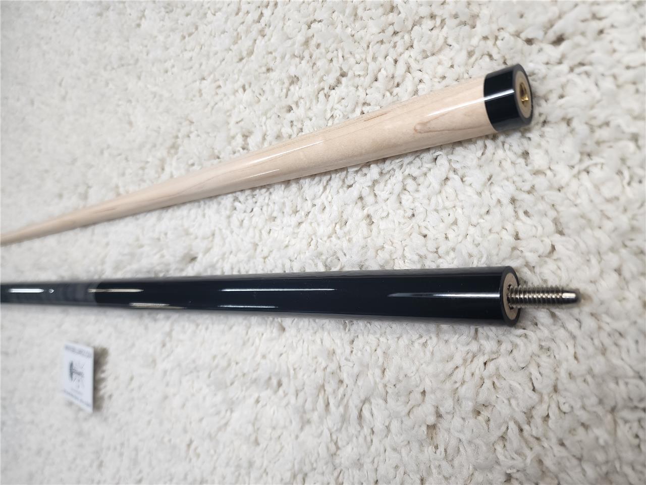 KODA POOL CUE KD23 Black Butt w/ Gray Curly Maple Decal Wrap & Maple Shaft