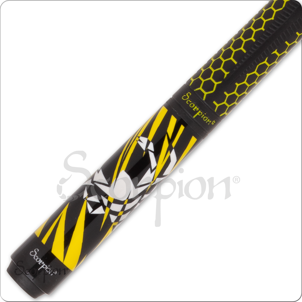 Scorpion SW31 Pool Cue Black with Yellow Slanted Points 19oz Free Shipping!