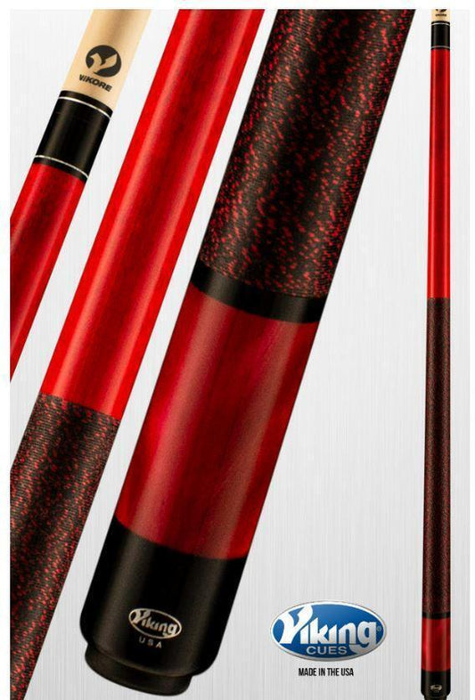 Viking B2802 Linen Wrap Pool Cue w/ 13 mm Vikore Shaft (Black Cherry) - Free Shi