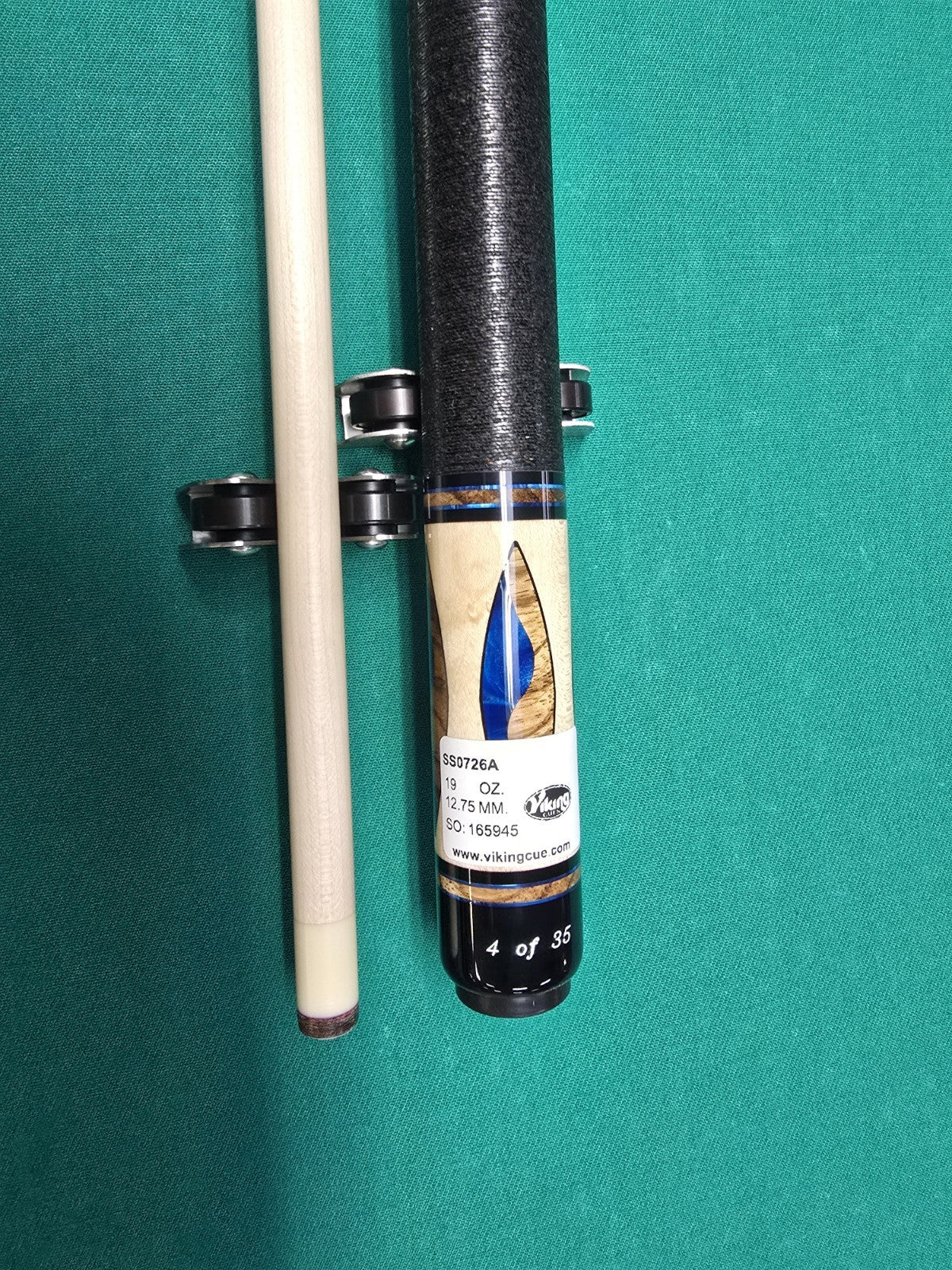 Viking Cues July SS-0726A Smart Shops Pool Cue!  Zebrawood &amp; Blue Pearl Inlays