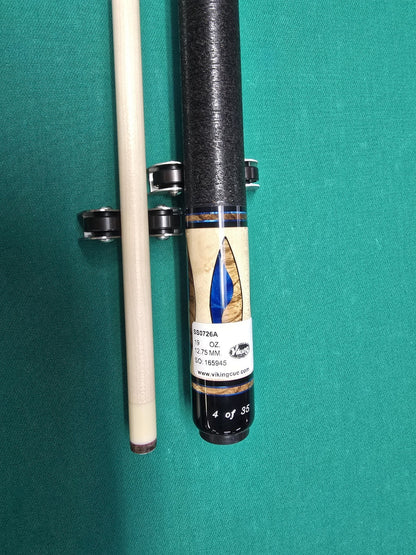 Viking Cues July SS-0726A Smart Shops Pool Cue!  Zebrawood &amp; Blue Pearl Inlays