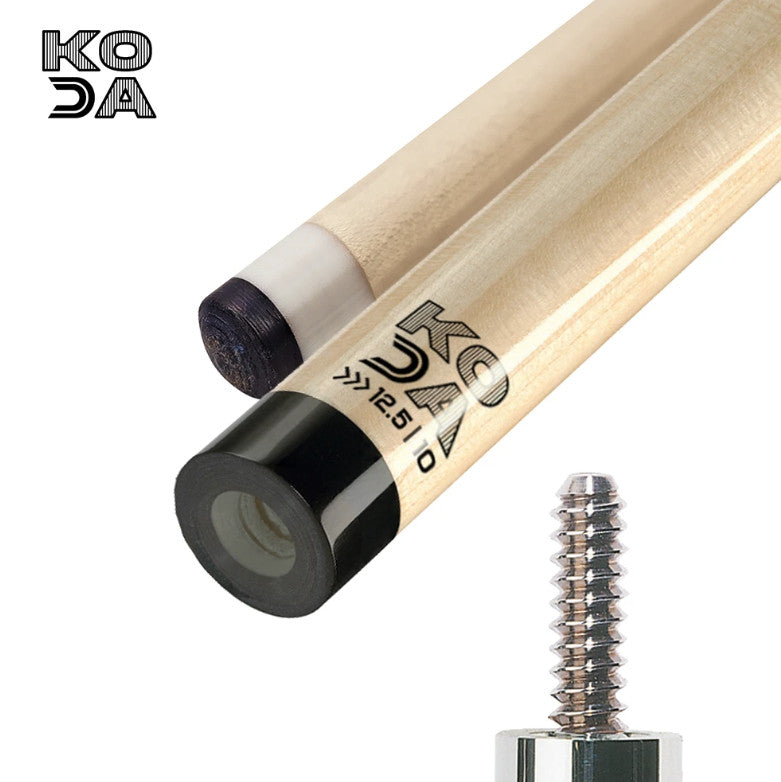KODA KD30 Pool Cue, Natural Curly Maple, Irish Linen Wrap, Maple Shaft