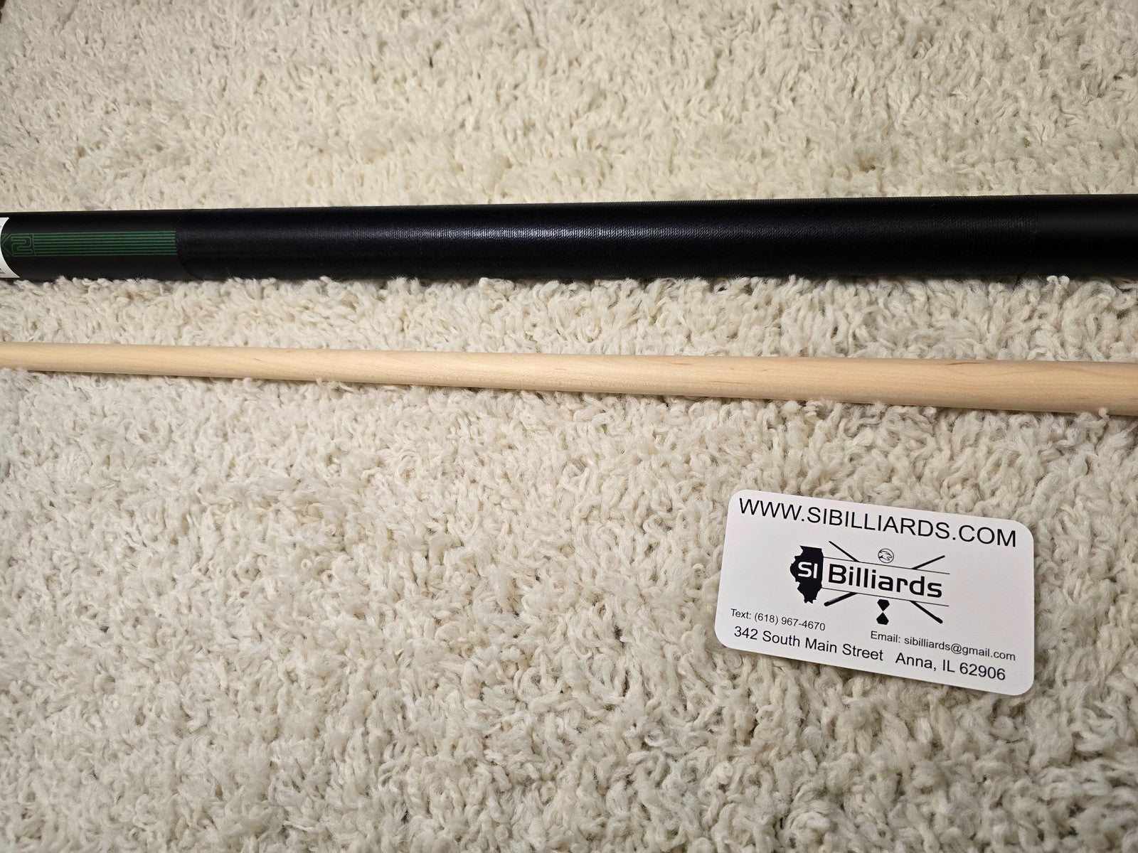 K2 Pool KLB13 Cue Matte Black With Green W/ K2 LD 12.5MM Shaft!