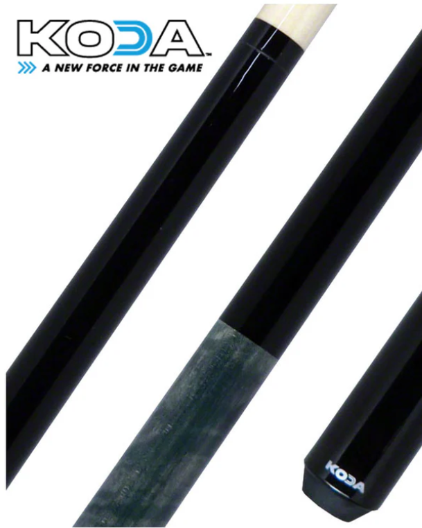 Koda KD23 Pool Cue Black Forearm with Grey  FREE SHIPPING 19 oz 13 mm