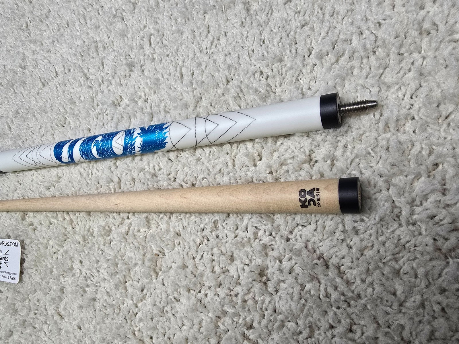 KODA Blue Dragon Graphic Pool Cue - KDV15WBL - FREE SHIPPING! 19 oz  12.75mm