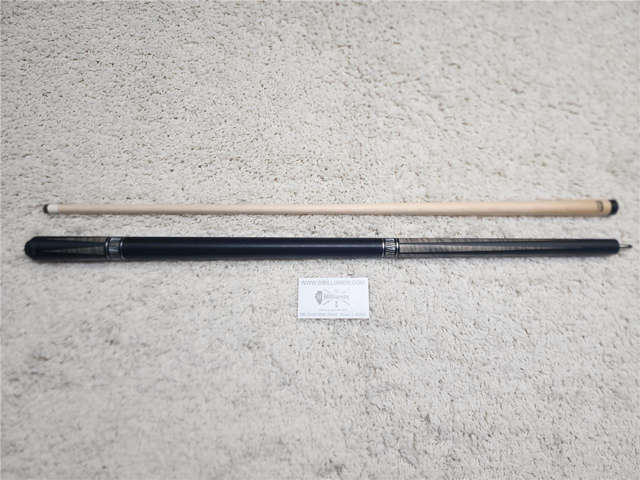 K2 POOL CUE KL171 Matte Black, Purple Curly Point Design, Black Irish Linen