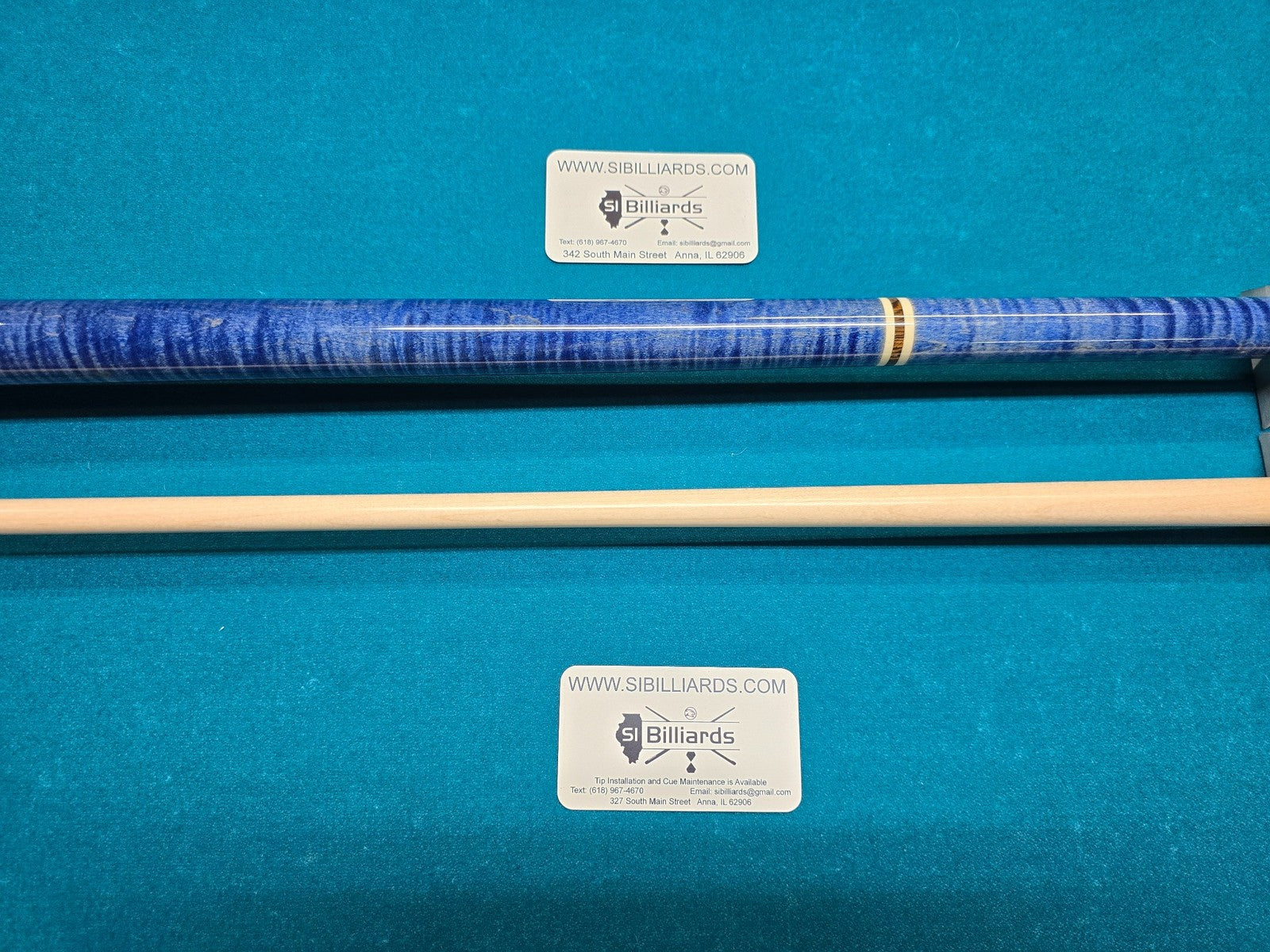 Meucci ANW-1 Blue Stained Pool Cue w/ Pro Shaft & Free Hard Case!