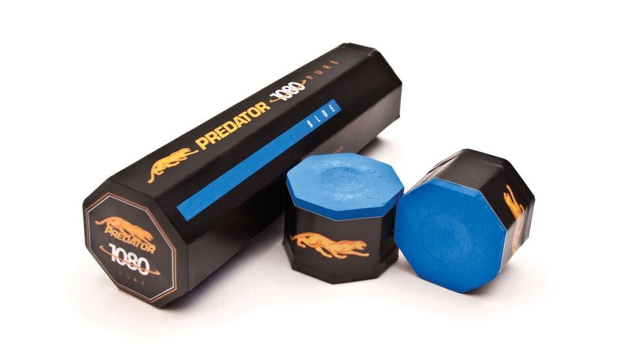 Predator 1080 Billiards Pool Cue Stick Chalk - 5 Piece Pack - Blue Octagon