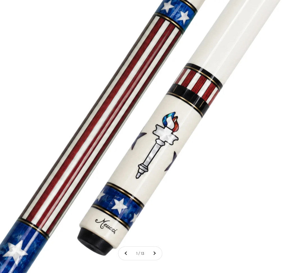 Meucci Liberty Torch Pool Cue 12.5mm Kielwood Shaft! Free Hard Case