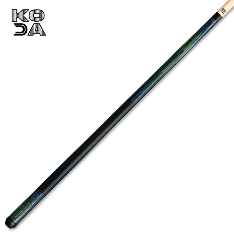 KODA KD42 Violet Blue and Green Laminate Pool Cue with Linen Wrap Free Shipping!