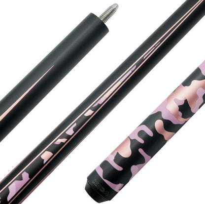 KODA KDV10PK Pink Camo Pool Cue 19oz, 12.5mm Maple Shaft, New