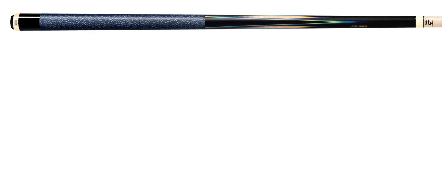 Predator 8 Point Sneaky Pete Black/Curly/Blue Points Linen Wrap Pool Cue