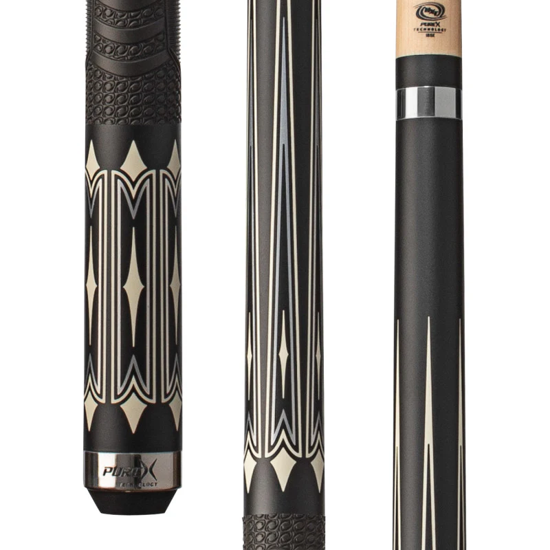 Pure X Matte Black & Imitation Bone Cue with MZ Grip HXT103