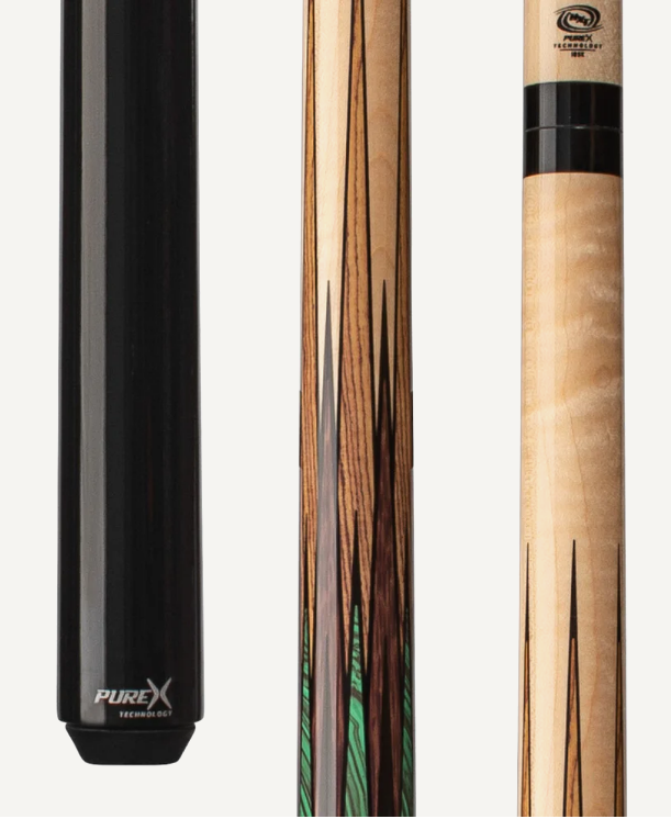 Pure X Curly Maple Sneaky Pete with Bocote Wrapless Cue HXTSN2