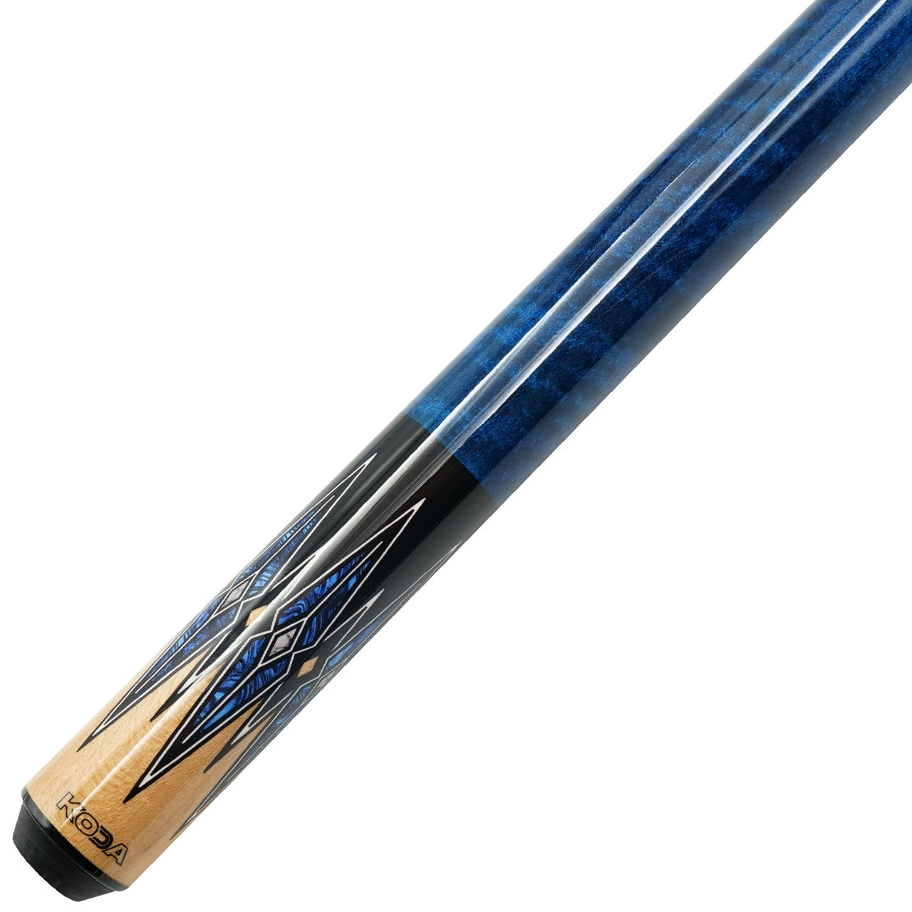 K2 Pool Cue KL81 Gloss Birdseye, Floating Blue/Black  W/ K2 LD 12.5MM Shaft!