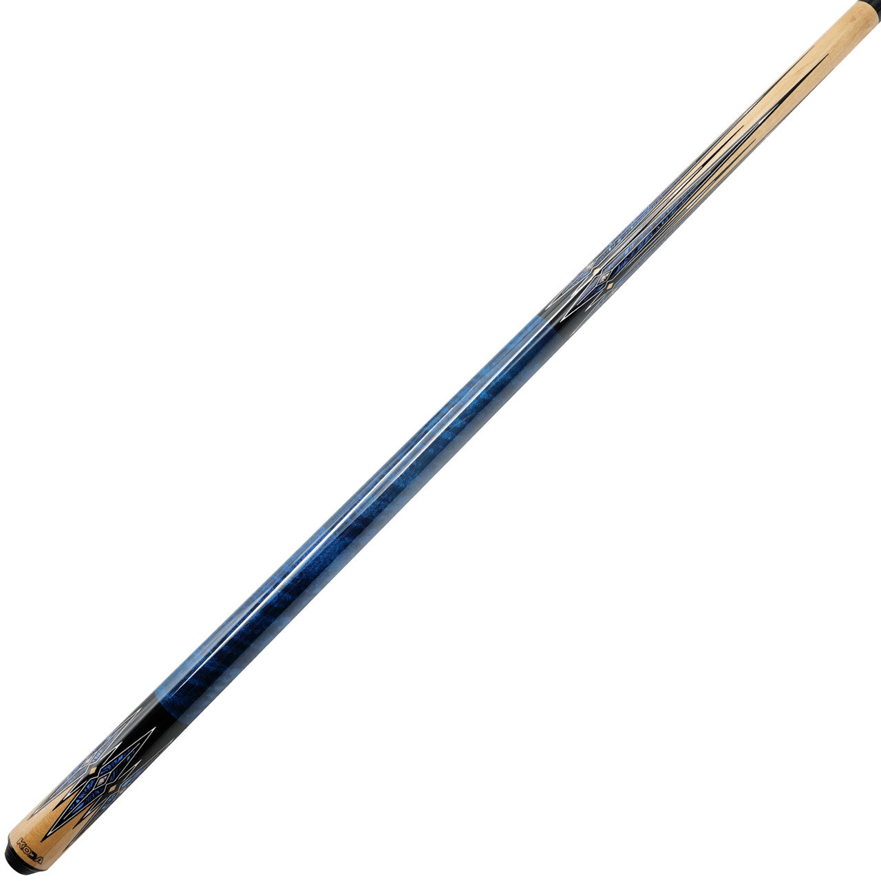 K2 Pool Cue KL81 Gloss Birdseye, Floating Blue/Black  W/ K2 LD 12.5MM Shaft!