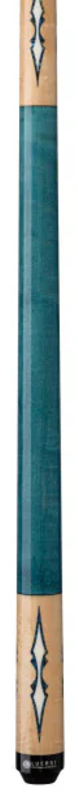Lucasi LZC59 Custom Walnut Birdseye & Aquamarine/Off-White Wrapless Cue