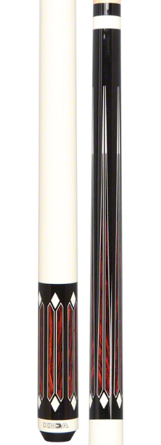 K2 KL161 Pool Cue - 6 Point Cocobolo & Black/White Graphic with 11.75mm LD Shaft