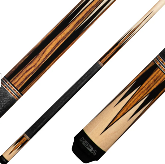 K2 KL194 Pool Cue - 8 Point Bocote and Black Graphic with 12.50mm LD Shaft