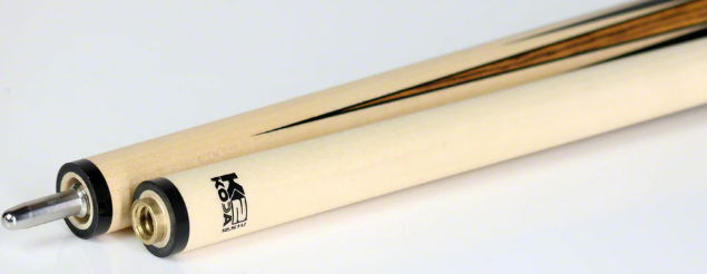 K2 KL194 Pool Cue - 8 Point Bocote and Black Graphic with 12.50mm LD Shaft