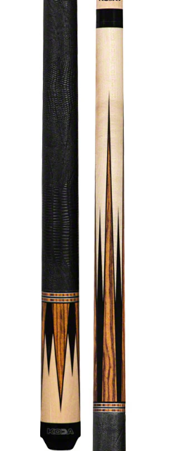 K2 KL194 Pool Cue - 8 Point Bocote and Black Graphic with 12.50mm LD Shaft