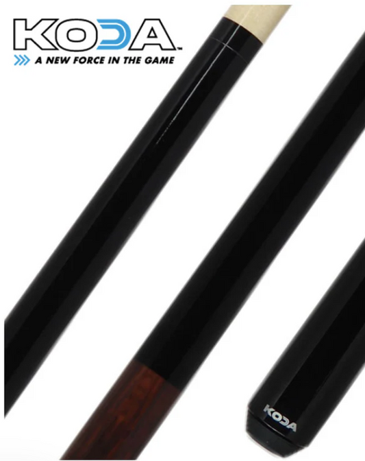 KODA Black with Cocobolo Graphic Pool Cue - KD22 19oz, 13mm