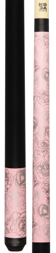 Koda KDV30PK Pool Cue | Pink Rose Graphic | 19oz | 12.5mm Shaft | New