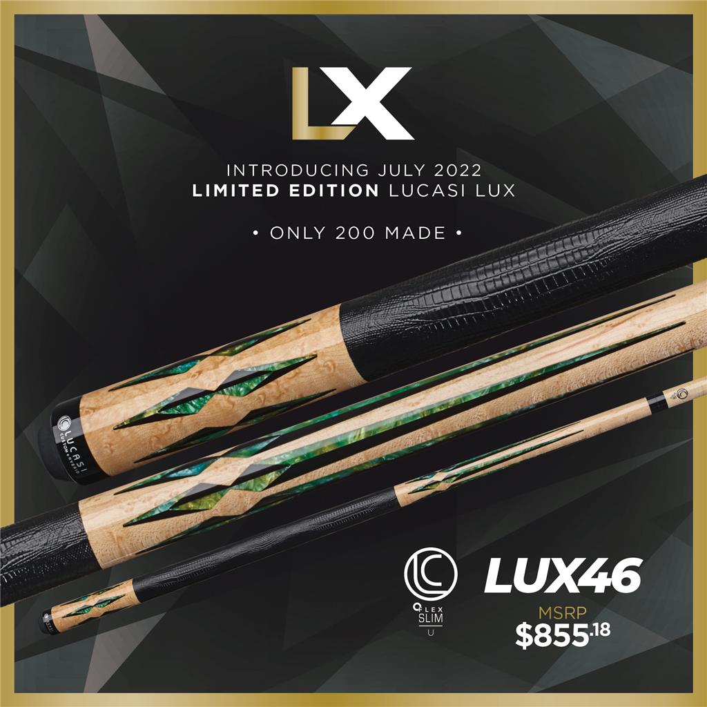 LUCASI LUX 61 CUSTOM CUE UNILOC 11.75MM LTD New, Fast Shipping!