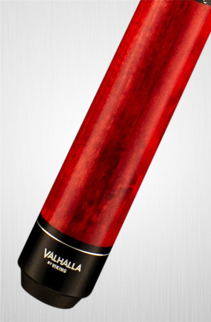 Viking Valhalla VA114 Hard Rock Maple Linen Wrap Pool/Billiard Cue - Red