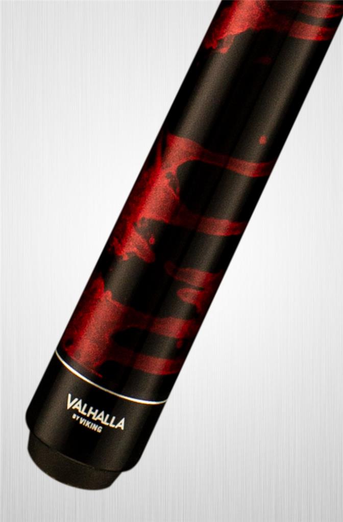 Viking Valhalla VA212 Hard Rock Maple Pool/Billiard Cue Red & Black Marble