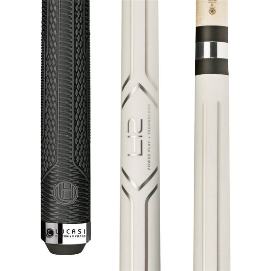 Lucasi Hybrid LHC13 Matte Pearlized White/Metallic Silver Pool/Billiard Cue Stic