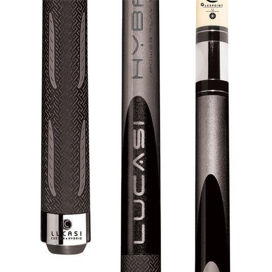 Lucasi Hybrid L-H40 Black Mist/Silver G5 Sport Grip Pool/Billiards Cue Stick