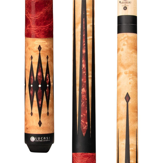 Lucasi Hybrid Limited Edition LHLE2 Pool Cue Stick Matte Coffee Leather Wrap