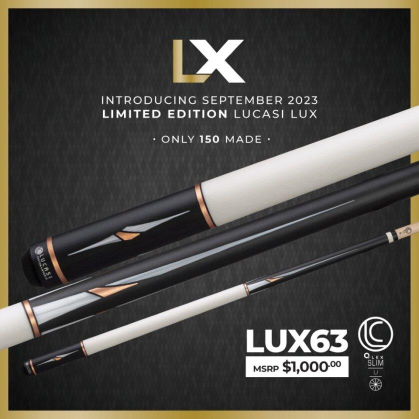 Lucasi LUX 63 Pool Cue Limited Ed Limited Only 150 Made Uniloc 11.75MM New!!!