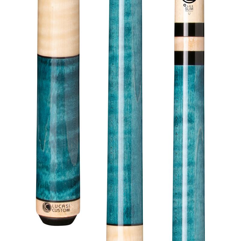 Lucasi Custom LZC3 Aqua Stained Birdseye/Maple Wrap Pool/Billiard Cue Stick