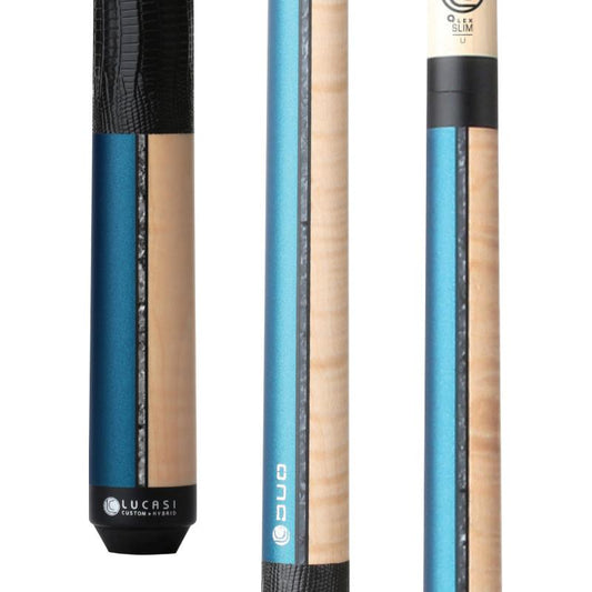 LZDU13 Lucasi Duo Half Paint/Half Exotic Wood Series Billiards Pool Cue 11.75mm