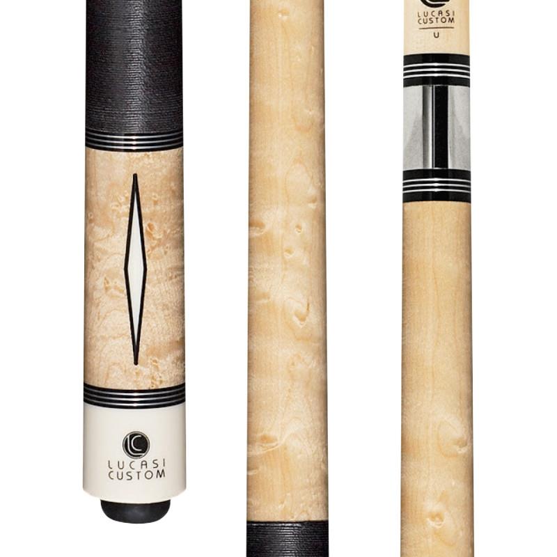 Lucasi Custom LZD2 Natural Birdseye MapleImation Bone Diamonds Pool/Billiard Cue